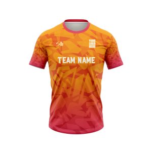 Orange Pink Customized Football Team Jersey Design
